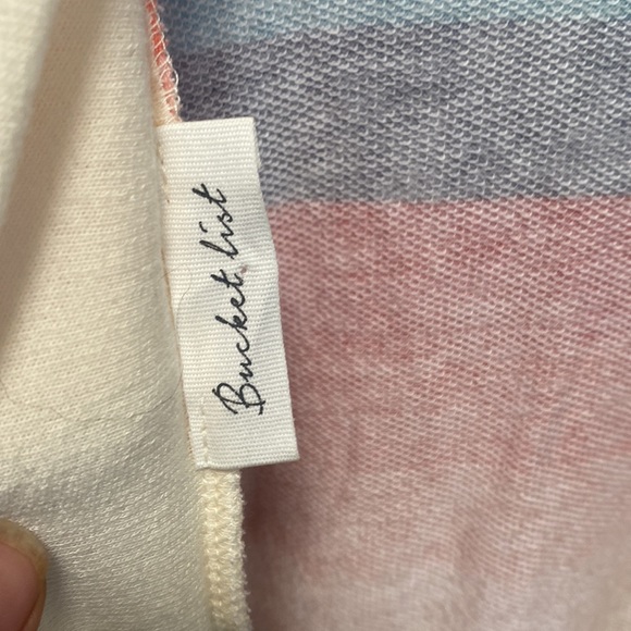 Bucket list Striped front knot long sleeve sweater - Picture 4 of 5